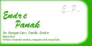 endre panak business card